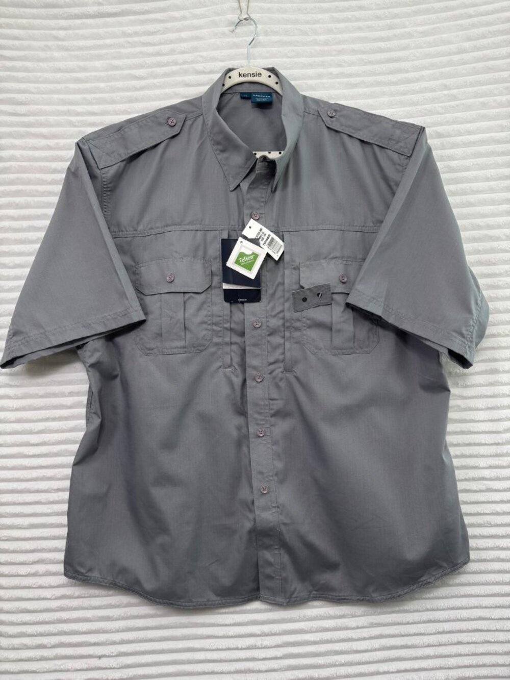 Propper Men’s 2XL Gray Lightweight Tactical Short Sleeve Shirt NWT